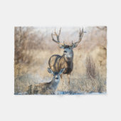 Couverture Polaire Buck Couple | Mule Deer (Devant (Horizontal))