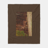 Couverture Polaire Buck Deer par les arbres (Devant)