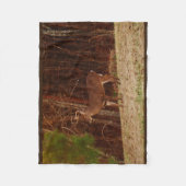 Couverture Polaire Buck Deer par les arbres (Devant)