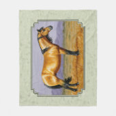 Couverture Polaire Buckskin Horse Mustang Stallion (Devant)