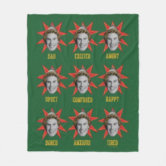 Couverture Polaire Buddy l'Elfe | Émotions (Devant)