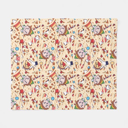 Couverture Polaire Buddy l'Elfe | Motif de Noël (Devant (Horizontal))