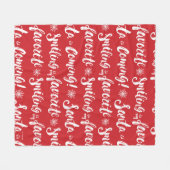 Couverture Polaire Buddy l'Elfe | Sourire est mon Motif favori (Devant (Horizontal))