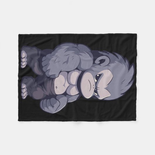Couverture Polaire Buff Alpha Silverback Gorilla Ape Design Boxer Go (Devant (Horizontal))
