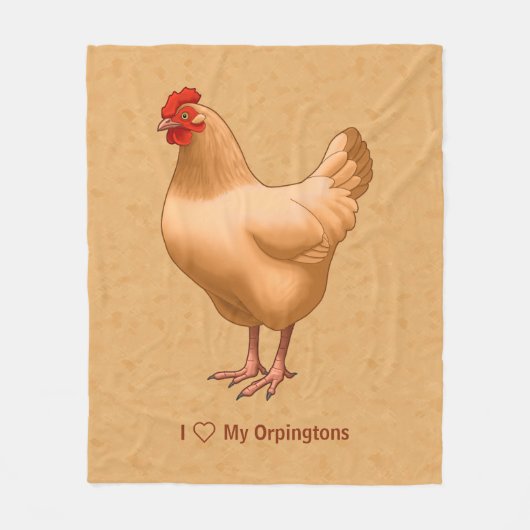 Couverture Polaire Buff Orpington Poulet Hen (Devant)