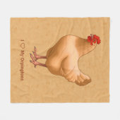 Couverture Polaire Buff Orpington Poulet Hen (Devant (Horizontal))