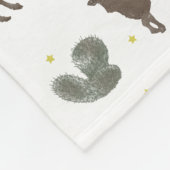 Couverture Polaire Buffalo Bison Bébé Calf Désert Cactus Stars (Coin)