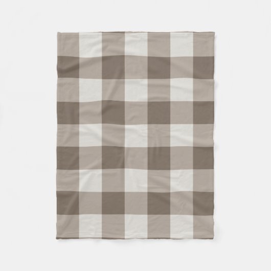Couverture Polaire Buffalo Check Beige Cream En vichy ivoire (Devant)
