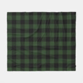 Couverture Polaire Buffalo Check Celtic Green and Black Carrés Plaid (Devant (Horizontal))