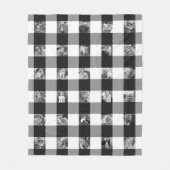 Couverture Polaire Buffalo Check Photo Fleece Blanche (Devant)
