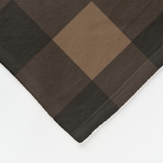 Couverture Polaire Buffalo Check Plaid Couleur personnalisée Brown (Coin)