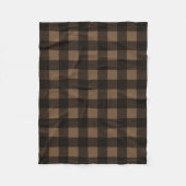 Couverture Polaire Buffalo Check Plaid Couleur personnalisée Brown (Devant)
