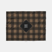 Couverture Polaire Buffalo Check Plaid Couleur personnalisée Monogram (Devant (Horizontal))
