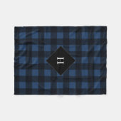 Couverture Polaire Buffalo Check Plaid Couleur personnalisée Monogram (Devant (Horizontal))