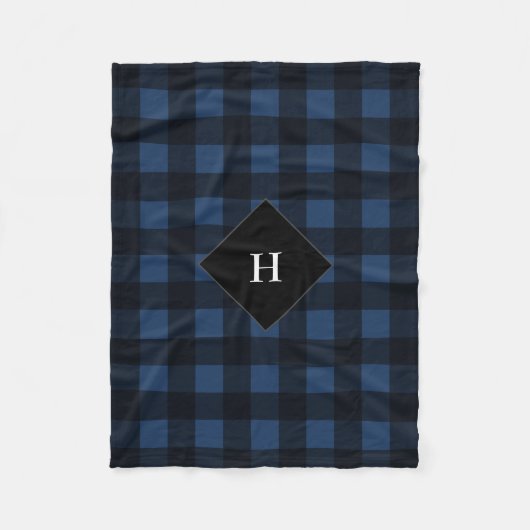 Couverture Polaire Buffalo Check Plaid Couleur personnalisée Monogram (Devant)
