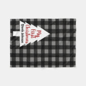 Couverture Polaire Buffalo Check Plaid & Tree Mon premier Noël (Devant (Horizontal))