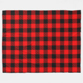 Couverture Polaire Buffalo Check Rouge et Noir Lumberjack Plaid Decor (Devant (Horizontal))