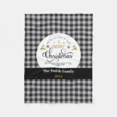 Couverture Polaire Buffalo classique Chèque Joyeux Noël (Devant)