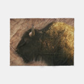 Couverture Polaire Buffalo de bison de bois (Devant (Horizontal))