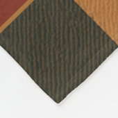 Couverture Polaire Buffalo en terre cuite Brown À damiers Plaid (Coin)
