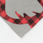 Couverture Polaire Buffalo Plaid Deer Head Red Black Baby Boy (Coin)