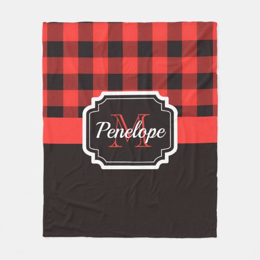 Couverture Polaire Buffalo Plaid Motif (Devant)