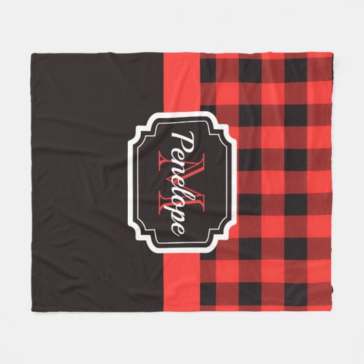 Couverture Polaire Buffalo Plaid Motif (Devant (Horizontal))