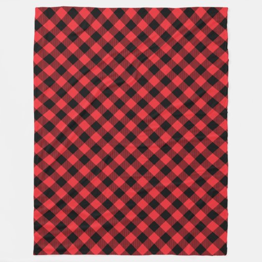 Couverture Polaire Buffalo Plaid Red Black Check (Devant)