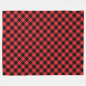 Couverture Polaire Buffalo Plaid Red Black Check (Devant (Horizontal))