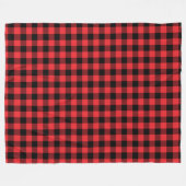 Couverture Polaire Buffalo Plaid Red Black Check (Devant (Horizontal))