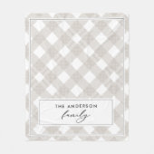 Couverture Polaire Buffalo tartan cadeau de Noël naturel moderne (Devant)