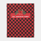 Couverture Polaire Buffle de Noël personnalisé (Devant)