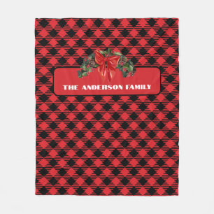 Couverture Polaire Buffle de Noël personnalisé