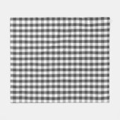 Couverture Polaire Buffle gris et blanc Vérifier le Pays Plaid (Devant (Horizontal))