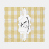 Couverture Polaire Buffle jaune Plaid ferme poulet polaire Blanche (Devant (Horizontal))