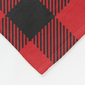 Couverture Polaire Buffle rouge branché noir Plaid Christmas Holiday (Coin)