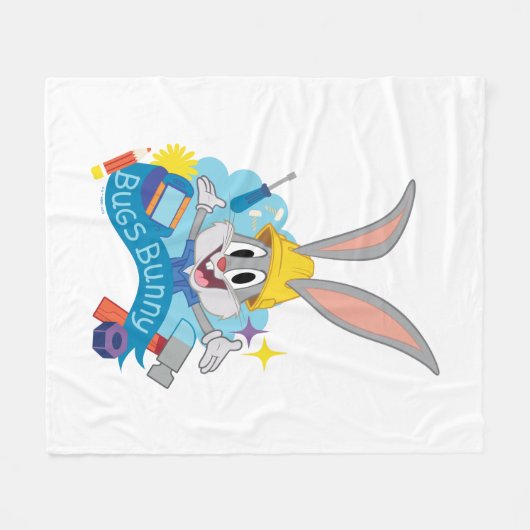 Couverture Polaire BUGS BUNNY BUILDERS™| BUGS BUNNY™ Character Art (Devant (Horizontal))