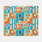 Couverture Polaire BUGS BUNNY BUILDERS™| Character Grid Pattern (Devant (Horizontal))