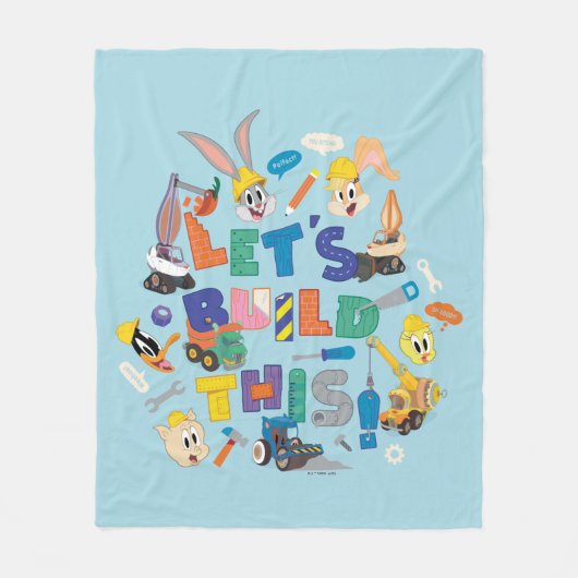 Couverture Polaire BUGS BUNNY BUILDERS™| "Let's Build This" Collage (Devant)