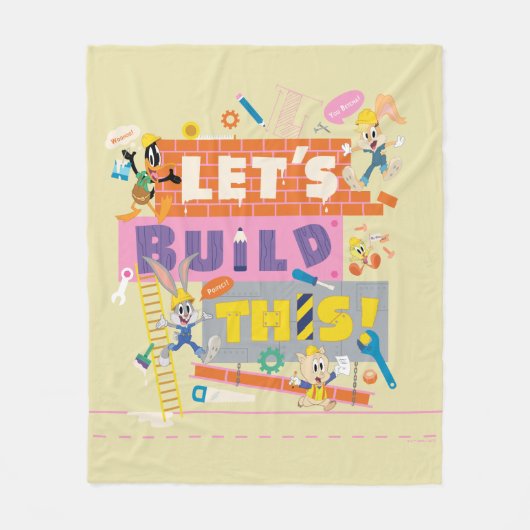 Couverture Polaire BUGS BUNNY BUILDERS™| "Let's Build This" Work Site (Devant)