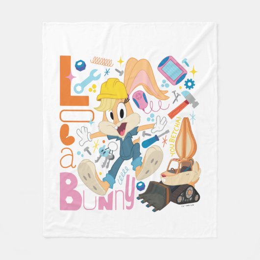 Couverture Polaire BUGS BUNNY BUILDERS™| Lola Bunny Work Tools (Devant)