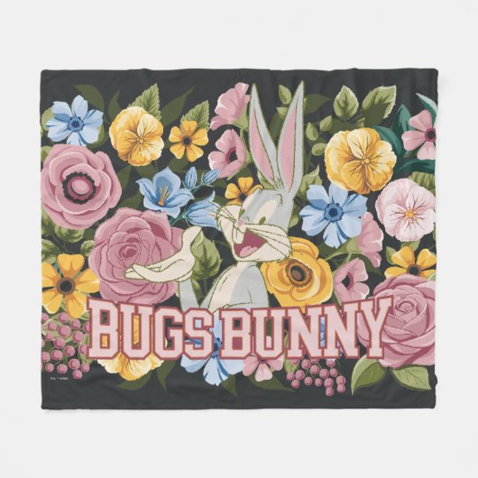 Couverture Polaire BUGS BUNNY™ Floral Embroidery Graphic (Devant (Horizontal))