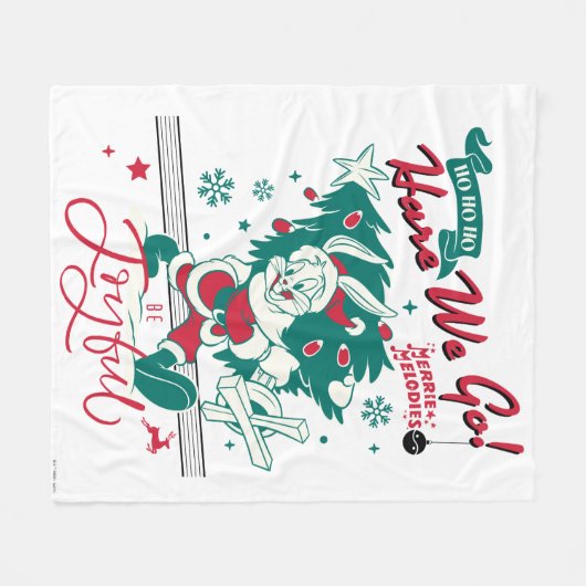 Couverture Polaire BUGS BUNNY™ - Ho Ho Ho, Hare We Go ! (Devant (Horizontal))