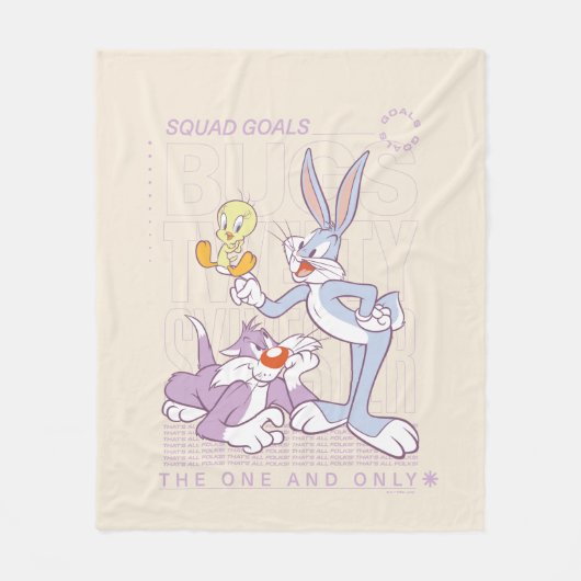 Couverture Polaire BUGS BUNNY™, TWEETY™, SYLVESTER™ Squad Buts (Devant)