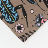 Couverture Polaire Bugs de Doodle sur mocha brown (Coin)