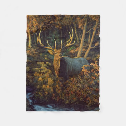 Couverture Polaire Bull Elk dans la forêt d'automne (Devant)