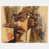 Couverture Polaire Bull Elk Sunrise Collage (Devant (Horizontal))