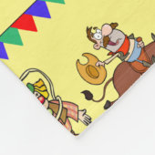 Couverture Polaire Bull Rider et Rodeo Clown (Coin)