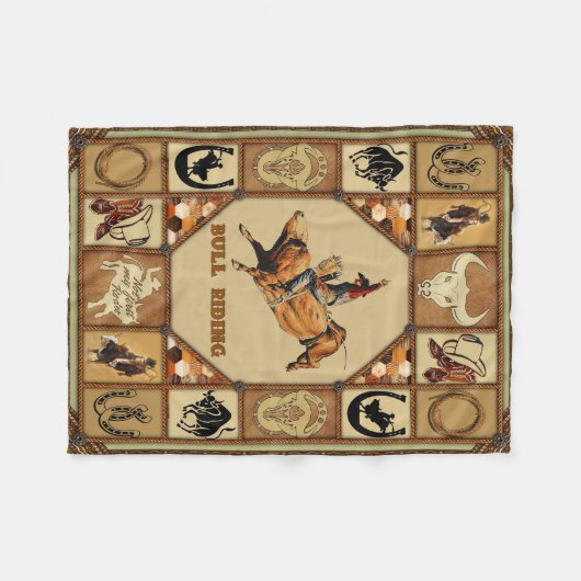 Couverture Polaire Bull Riding (Devant (Horizontal))