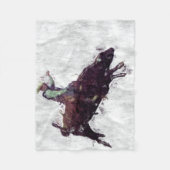 Couverture Polaire Bull Riding Cowboy - Rodeo Event (Devant)